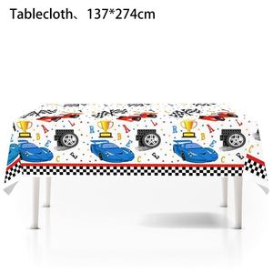 Ensemble jetable pour fête d'enfants, thème voitures de course, fournitures d'anniversaire, vaisselle en papier pour pique-nique en plein air - Product Image 6