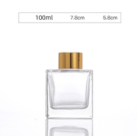 Carré 50ml 100ml 150ml 200ml 250ml Aroma Parfum Bouteille Désodorisant Diffuseur Bouteille En Verre Reed Parfum Diffuseur Bouteille