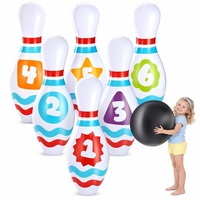 Ensemble de bowling gonflable géant pour enfants et adultes, quilles numérotées en PVC, balle, jouet d'apprentissage des compétences motrices pour les jeux en intérieur et en extérieur