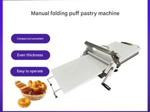 Laminadora Manual <span class=keywords><strong>de</strong></span> Masa <span class=keywords><strong>de</strong></span> 15 Pulgadas para Croissants, Pastelería, Pizza, para Estudiantes Universitarios y Trabajadores <span class=keywords><strong>de</strong></span> Oficina - Product Image 3