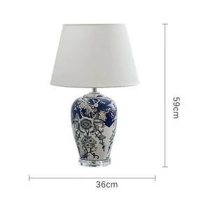 Phòng khách sử dụng pha lê cơ sở sang trọng bảng đèn thiết kế cơ thể Gốm Nhiều bàn đèn hai kích cỡ - Product Image 6