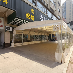 Auvent de marché rétractable en PVC, structure en alliage <span class=keywords><strong>d</strong></span>'aluminium galvanisé, tente mobile <span class=keywords><strong>coulissante</strong></span>, exposition en plein air, imperméable, toutes saisons - Product Image 3