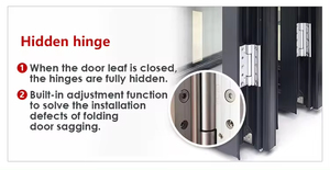 Chất Lượng Cao Úc Tiêu Chuẩn Nhôm Bifold Cửa Thiết Kế Hiện Đại Ngoài Trời Gấp Cửa Cho Biệt Thự Nhôm Kính Xây Dựng - Product Image 5