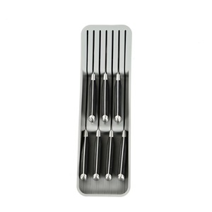 Boîte de rangement pour couteaux de cuisine, 10 compartiments en plastique, support pour couteaux à utiliser dans un tiroir - Product Image 4