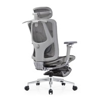 Chaise de bureau ergonomique à dossier en maille, dossier amovible, accoudoirs 5D réglables, cadre en aluminium, base pivotante à quatre positions