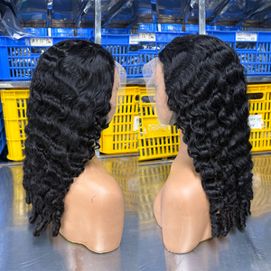 Peluca Rizada Birmana Natural India, Peluca Frontal de Encaje HD Completo de 30 Pulgadas, Venta al por Mayor, Peluca de Cabello Humano Natural Peruano Sin Pegamento - Product Image 1