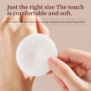Tampons en coton cosmétiques LMLTOP 150/100/80 pièces, tampons démaquillants doux et confortables, ronds avec bords pressés - Product Image 4