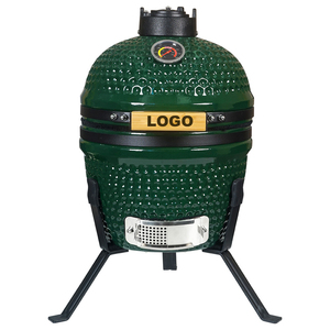 Parrilla Kamado de Cerámica Portátil SEB de 13 Pulgadas, Color Verde, Resistente al Calor, Ahumador de Carbón, Horno <span class=keywords><strong>Asador</strong></span> para Jardín y Hogar - Product Image 1