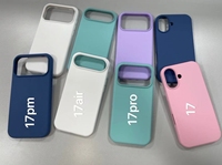 GSCASE Silky-Soft Touch Housse en silicone antichoc avec doublure en microfibre Housse de protection pour téléphone Iphone 17 16 15 14