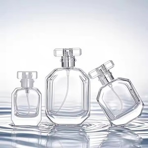 Clear Reusable Octagonal <strong>Perfume</strong> <strong>Spray</strong> <strong>Bottle</strong> with Crystal Cap Elegant Fragrance Packaging - Product Image 3