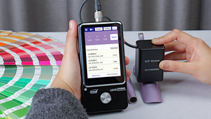 LS178 Portable Spectrophotometer 1mm Aperture Split Probe Colormeter Touch Screen <strong>Color</strong> Difference Meter with <strong>APP</strong> and Software - Product Image 3