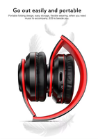 B39 headphone nirkabel lipat, headphone game nirkabel atas telinga mendukung kartu TF bt headset atas telinga bercahaya