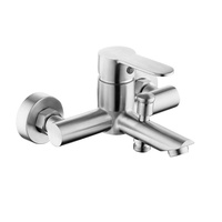 Grifo Mezclador de Bañera Montado en la Pared de Acero Inoxidable Moderno con Acabado Cepillado para Ducha, Venta al por Mayor de Fábrica, Buena Calidad