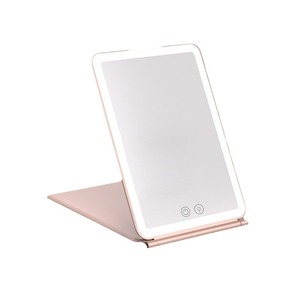 Xách Tay Có Thể Sạc Lại Vuông Phẳng Sáng Vanity Gương Mới Lật Có Thể Gập Lại Thiết Kế Máy Tính Để Bàn Đứng Thắp Sáng Trang Điểm Đóng Hộp Sản Phẩm - Product Image 5