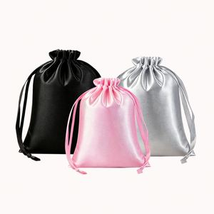 Bolsas de Satén para Joyería con Impresión de Logotipo Personalizado. Bolsas con Cordón para Almacenamiento a Prueba de Polvo, Embalaje de Regalos, Bolsillo para Conejitos, Pedidos Personalizados - Product Image 1