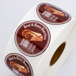 Étiquette autocollante personnalisée ronde pour emballage alimentaire de burritos au bœuf, avec logo, pour restauration rapide mexicaine, traiteur, restaurant, à emporter, scellable - Product Image 2
