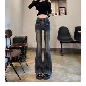 Nouveau <span class=keywords><strong>pantalon</strong></span> évasé en jean pour <span class=keywords><strong>femme</strong></span> 2026, fabriqué en tissu rétro <span class=keywords><strong>et</strong></span> décontracté, tendance, doux, confortable <span class=keywords><strong>et</strong></span> lavable - Product Image 1