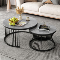 Table basse en verre nordique pour salon, petite table basse ronde simple pour la maison
