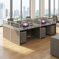 Poste de travail de bureau moderne avec cloison, bureaux informatiques de luxe, ensemble de mobilier de direction et d'employé avec cloison de séparation, vente en gros