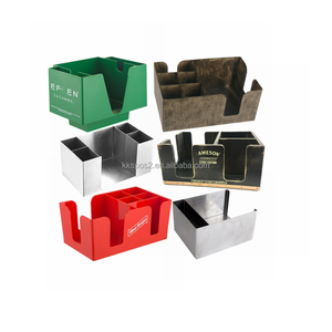 حامل مناديل المائدة والمناديل المقاومة للصدأ خشبي ABS أسود بتصميم أصلي إكسسوارات ديكور البار العصرية الترويجية - Product Image 6