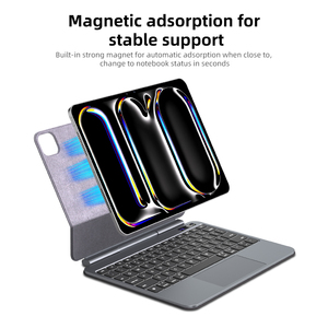 เคสแม่เหล็กสำหรับ <span class=keywords><strong>iPad</strong></span> เคสรุ่น10th Air11นิ้ว M3 A16 Pro11 M4 Pro 12.9 13เคสคีย์บอร์ดมหัศจรรย์อลูมิเนียมอัลลอยด์ - Product Image 3