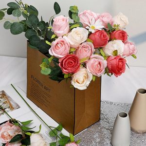 Fleur artificielle en soie au toucher réel - Tulipe - Faite à la main - Écologique - Longue durée - Haute qualité - Décoration pour la maison et le bureau - Pour la remise des diplômes - Product Image 6