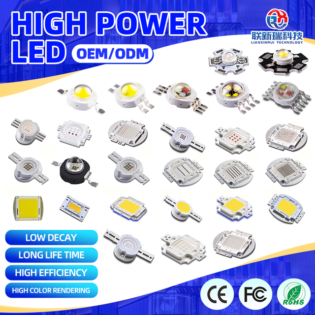 1W 3W 5W 10W 20W 30W 50W 100W 150W 200w Warm White Red Green Blue RGB UV IR Infrared Grow Flood Light High Power COB LED Chip