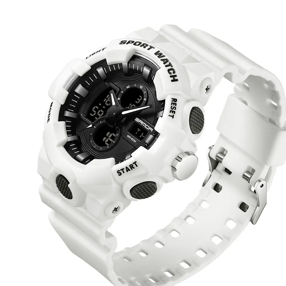 Sanda's new electronic watch dual display multi-functional fashion trend creative outdoor waterproof men's watch