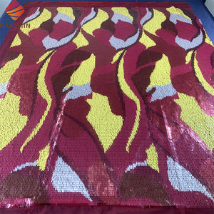 Holograma multicolor, colores mezclados, <span class=keywords><strong>tela</strong></span> de encaje de lentejuelas de Piano, bordado nigeriano, secuencia brillante, <span class=keywords><strong>tela</strong></span> de <span class=keywords><strong>tul</strong></span> vendida <span class=keywords><strong>por</strong></span> yarda - Product Image 1