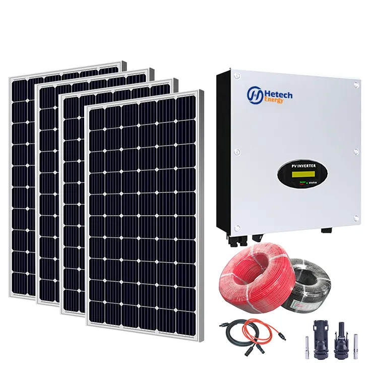 Sistema de energia solar 5Kv Sistema de energia solar 1500W sistema de painel solar para casa Kit completo Photovoltaic