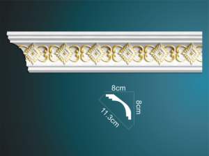 Moulure de <span class=keywords><strong>corniche</strong></span> pour matériaux de construction intérieurs Moulure décorative pour sculpture Polyuréthane à l'intérieur Moulure étanche pour coin sculpté - Product Image 3