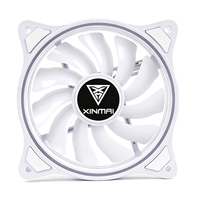 Ventilateurs de refroidissement pour PC gamer, haute qualité, personnalisés, 12 cm, RGB blanc, pour boîtier PC