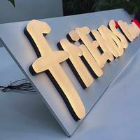 Lettres LED 3D en acrylique personnalisées, logo d'entreprise sur mesure, enseigne imperméable pour extérieur, décoration murale pour devantures de magasins et bâtiments