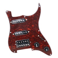 Guitare électrique haut de gamme personnalisée Pickguard précâblé à 3 plis en écaille de tortue avec micros Alnico 5