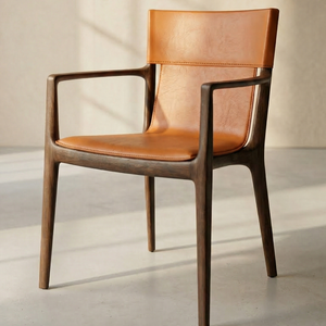 Fauteuil lounge rembourré haut de gamme, structure en bois de noyer massif, siège d'appoint de luxe pour salon, villa, hôtel, mobilier PISANO - Product Image 2