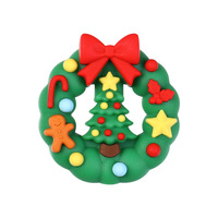 Perles en silicone 3D Bonhomme de neige de Noël, accessoires DIY pour bracelets, sangles de téléphone, porte-clés, vente en gros, perles de Noël personnalisées