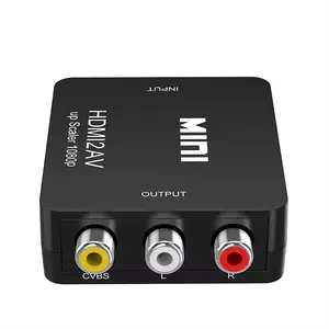 ממיר וידאו HD סיטונאי מיני גודל 1080P HDMI2AV מתאם וידאו HDMI ל-AV מתאם אודיו וידאו HDMI ל-RCA מתאם HDMI AV