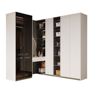 ตู้เสื้อผ้าไม้สไตล์โมเดิร์นมินิมอลสั่งทำพิเศษสำหรับห้องนอนวิลล่าและห้องแต่งตัว - Product Image 1