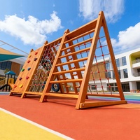 Pont d'équilibre en bois populaire pour enfants, équipement de sport extérieur en bois pour parc d'attractions, idéal pour le divertissement des enfants