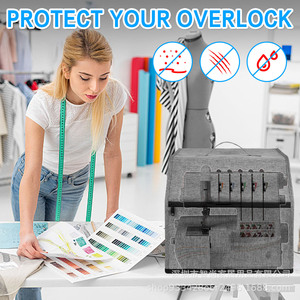 Sewing Machine Cover With Storage <b>Pocket</b> Gray Dustproof Protective Case For Home Use - Product Image 2
