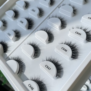 Pestañas de Visón Natural 2026 Hechas a Mano con Logotipo Personalizado, Pestañas de Tira Completa de 12 mm, Pestañas de Visón Curvatura C Cortas y Largas - Product Image 2