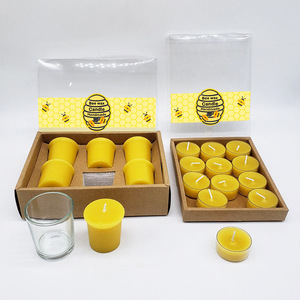 Reine Bienenwachs-Öko-Teelichter für Diwali, 4 Stunden Brenndauer, Natürlich Gelb, Rauchfrei, Sauber Brennend für Zuhause, Kirche und Spa - Product Image 2