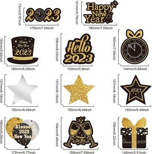 HAWIN 30 paquets de fournitures de fête intérieure et extérieure, décorations de plafond à suspension pour le réveillon du nouvel an <span class=keywords><strong>2023</strong></span> - Product Image 2