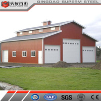 Bâtiments en acier pour maison de type Barndominium 40*60' Grand hangar en métal Structure en acier Grange en métal
