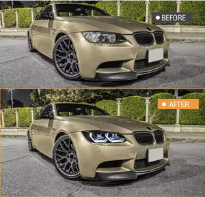 Conjunto de Faros LED E92 E93 Mejorados para <span class=keywords><strong>BMW</strong></span> Serie 3 2007-2013 Coupé <span class=keywords><strong>Convertible</strong></span>, Azul <span class=keywords><strong>Blanco</strong></span> DRL, Lente Ahumada con Ojos de Ángel - Product Image 6