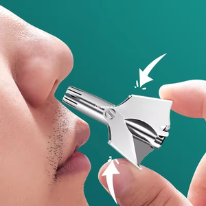 Precio barato de <span class=keywords><strong>buena</strong></span> calidad de acero inoxidable Manual lavable portátil nariz pelo oreja recortadora para hombres nariz depiladora <span class=keywords><strong>afeitadora</strong></span> - Product Image 3