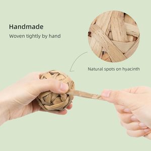 Eco-friendly Cotton Straw Rope <b>Ball</b> with Corn Knot Toys for Rabbits Guinea Pigs Chinchilla - Product Image 6
