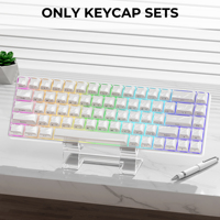 XVX Keycaps Arabes Jelly avec Impression Latérale Profil OEM pour Claviers Gaming (113 touches) PBT Mécanique Personnalisé Anglais