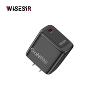 Adaptateur secteur WISESIR 20W PD 3.0 GaN Type-C avec protection OTP pour chargeur mural USB-C 17/16/15/14 Pro Max