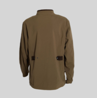 Veste unisexe en nylon Ripstop imperméable, coupe-vent, respirante, col montant, fermeture éclair, pour la randonnée, le tir et les activités de plein air